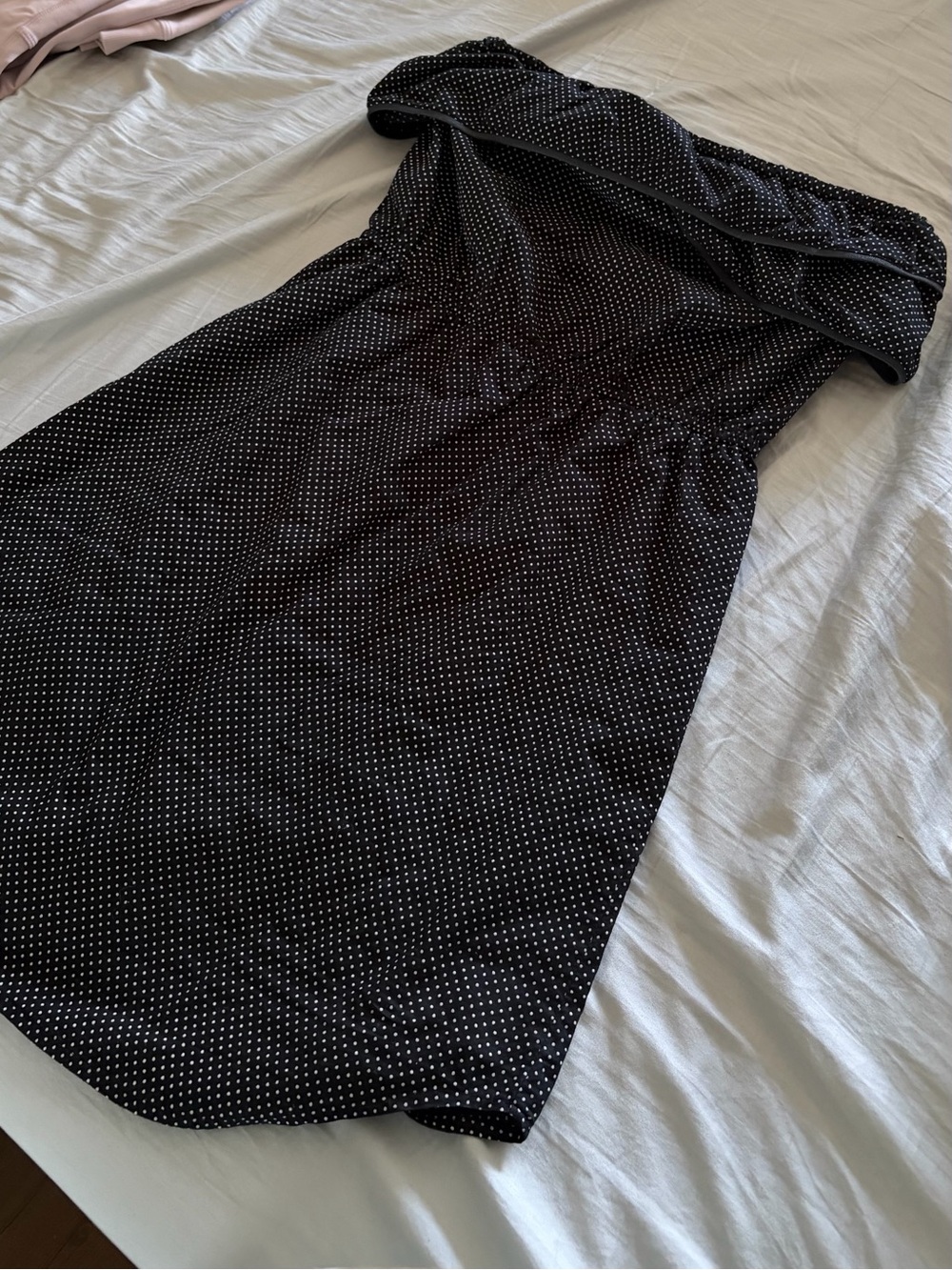 Roxy Black Strapless Polka Dot Dress